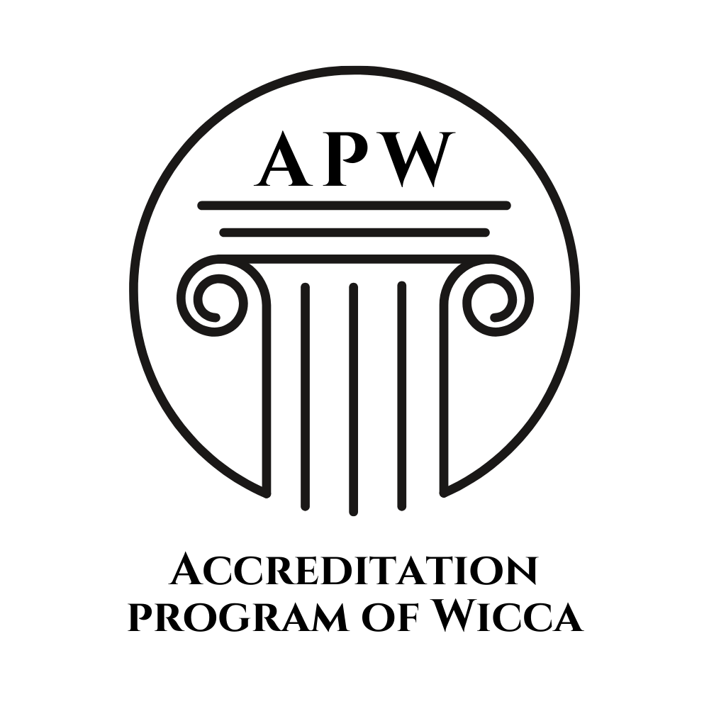 It is a logo for the accreditation program of wicca,  representing Accreditation Program of Wicca.
