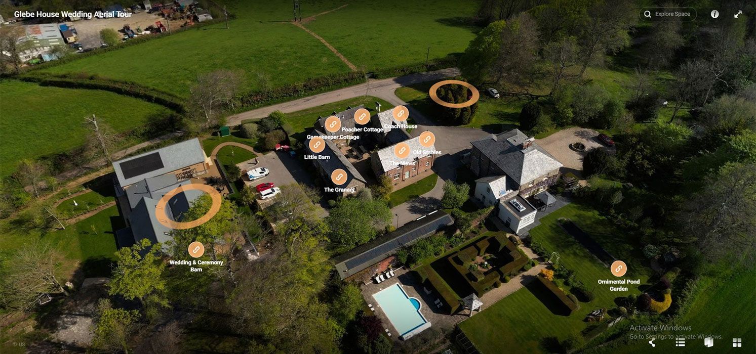 Glebe House Wedding Aerial Tour