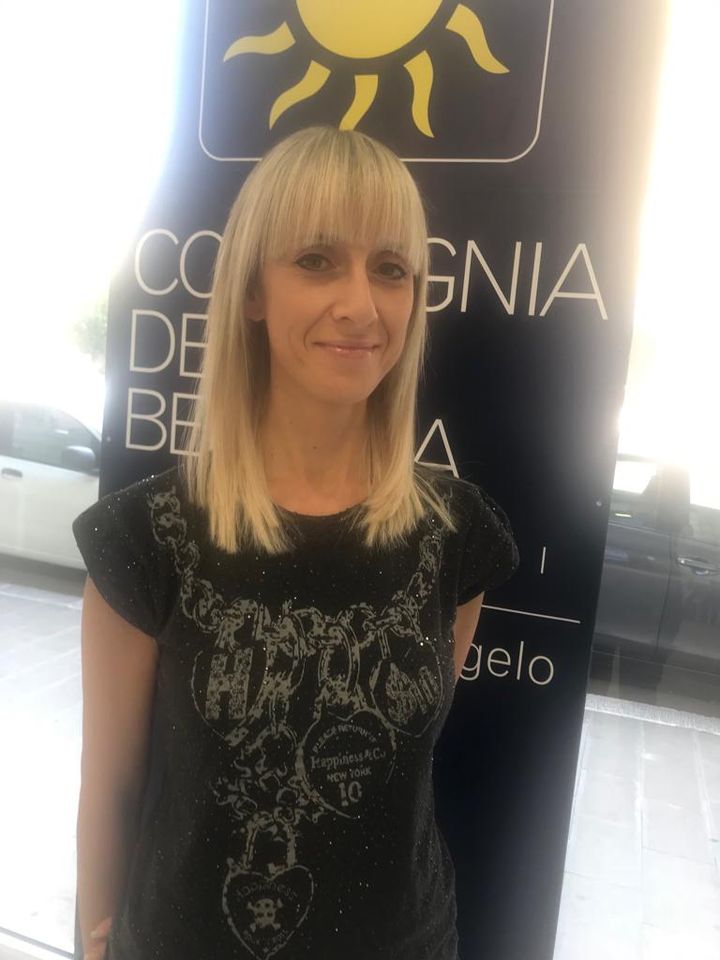 taglio medio con frangia