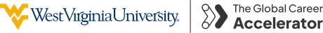 West Virginia University and The Global Career Accelerator logos