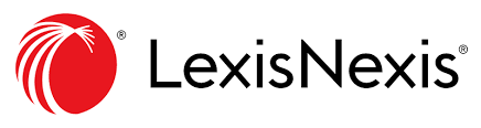 A logo for lexisnexis with a red circle and black letters