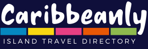 Caribbeanly logo with colorful bars and text
