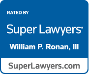 A blue sign that says `` super lawyers '' on it.