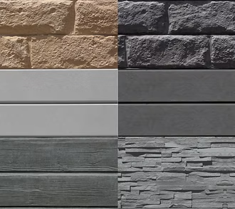 Panels Showing Brick, Siding, and Stone Textures — Concrete Sleepers NSW in Sancrox, NSW