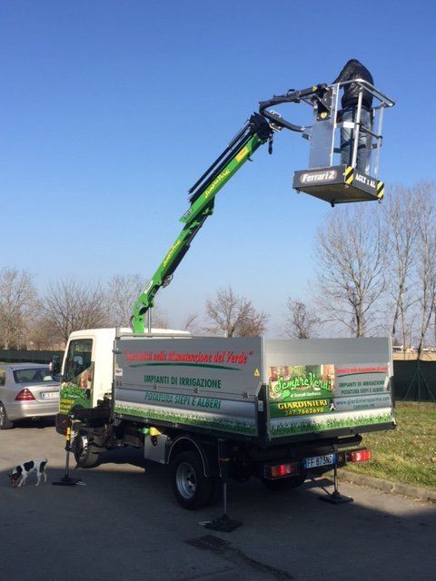 Piattaforma aerea per potature in sospensione