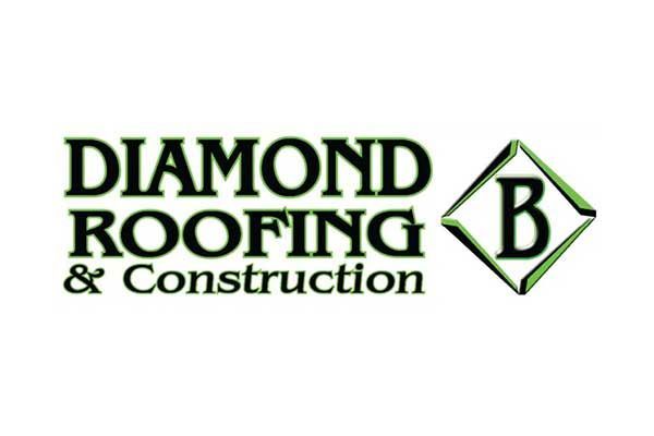 A diamond roofing and construction logo on a white background