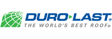 The logo for duro last is the world 's best roof.