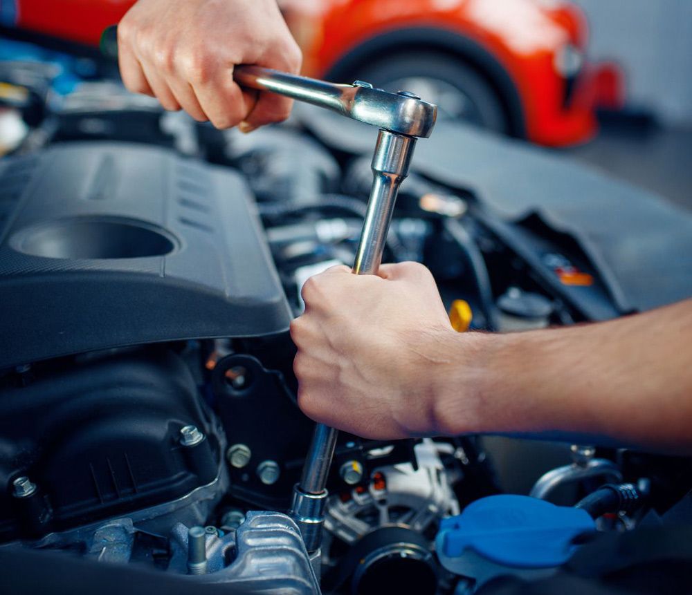 A European Car Mechanic At Work