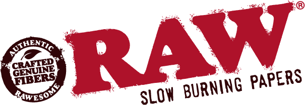 Red "RAW" logo with a circular emblem and "SLOW BURNING PAPERS" text.