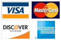 A visa mastercard discover and american express logo