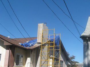 Side View of Building a New Chimney — Philadelphia, PA — A & A Chimney Sweep
