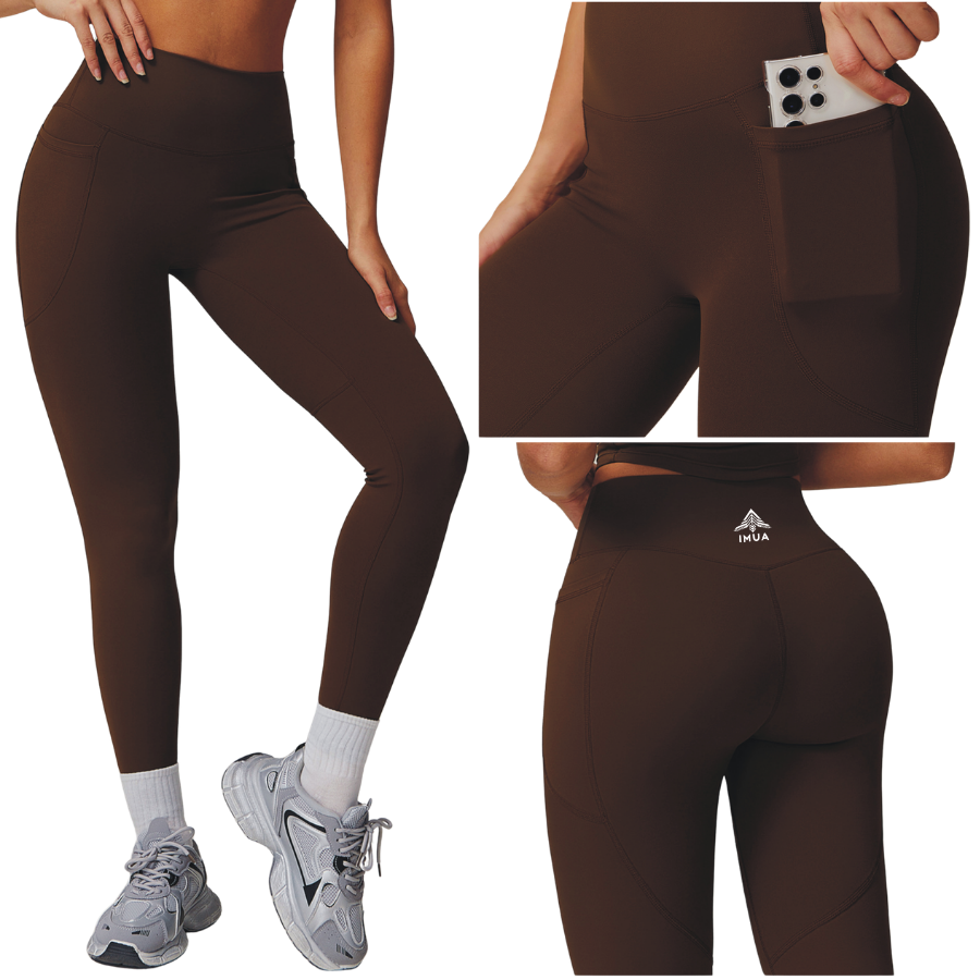 3 Piece One-Shoulder Legging Set with Pockets