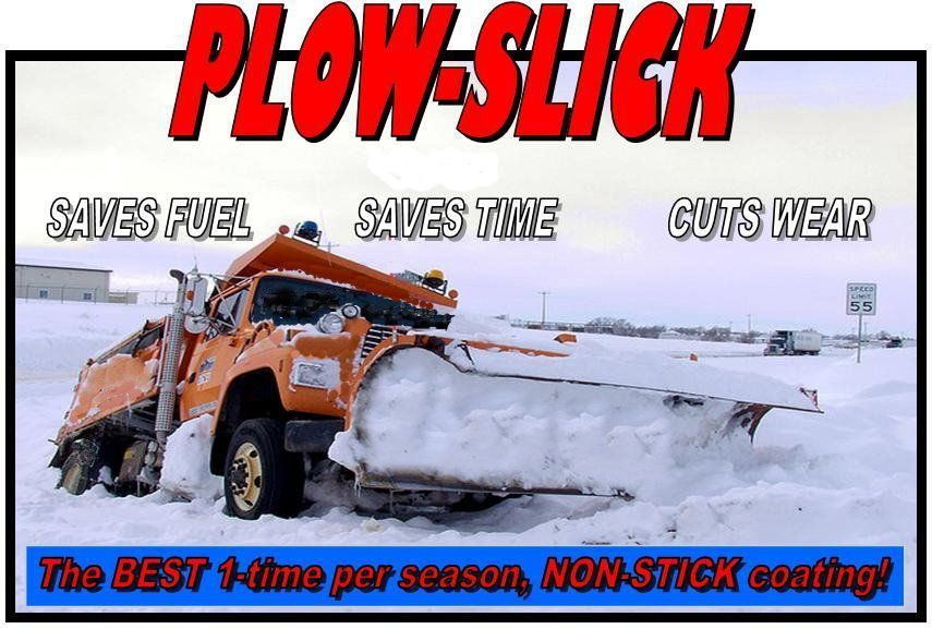 Slippery snow plow coating