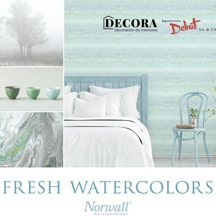 Papel tapiz Fresh Watercolors