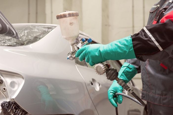 car spray after smash repair - sunshine coast body shop