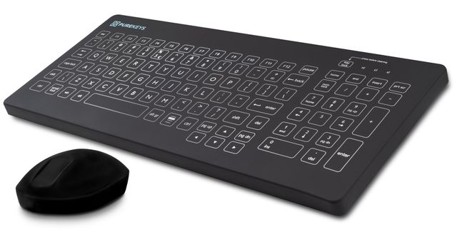 Purekeys Wireless Full Size Keyboard in Black - IP66 with Tactile