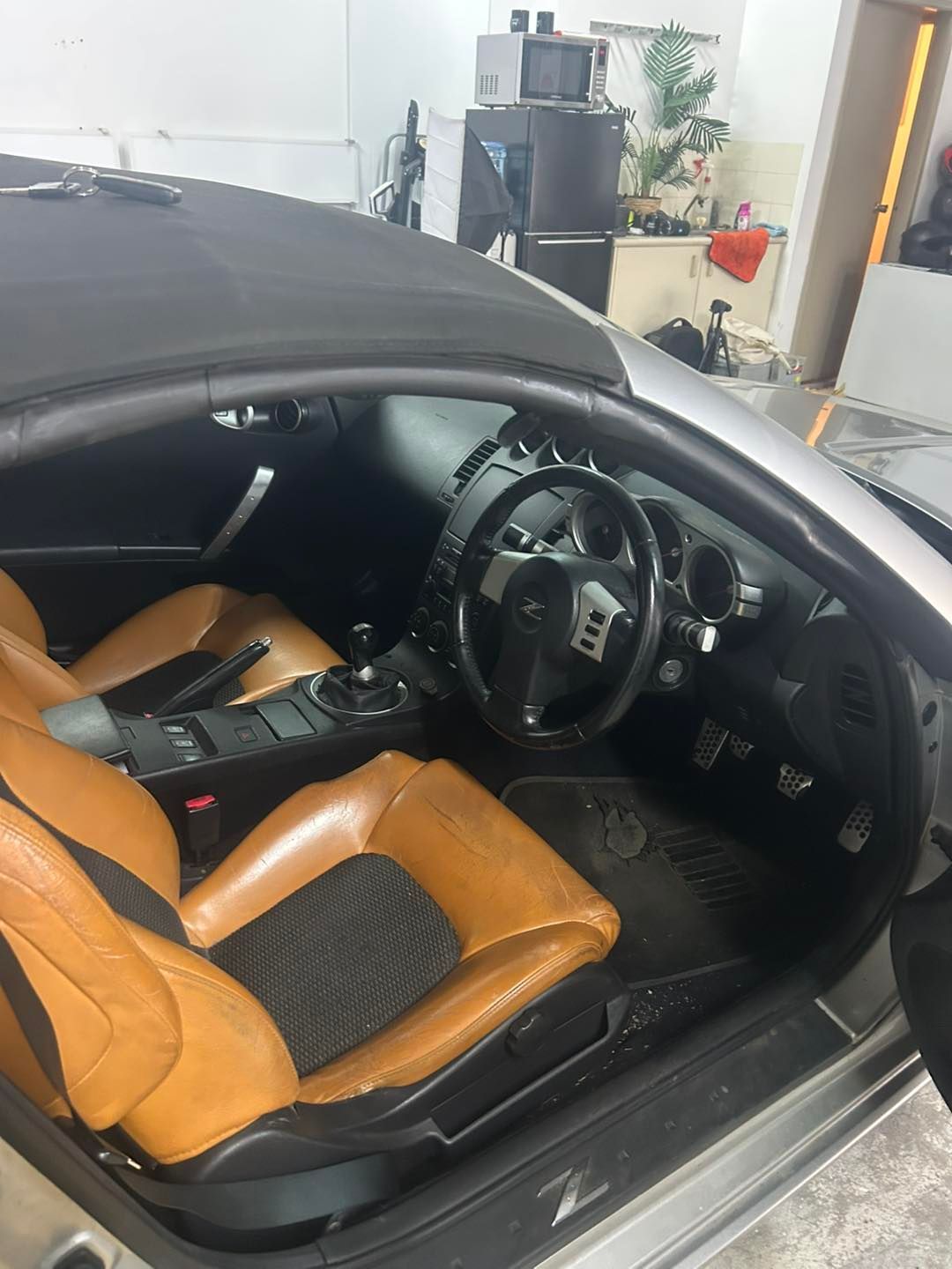 Interior of a Silver Nissan 350z — All Pro Locksmiths In Port Macquarie, NSW