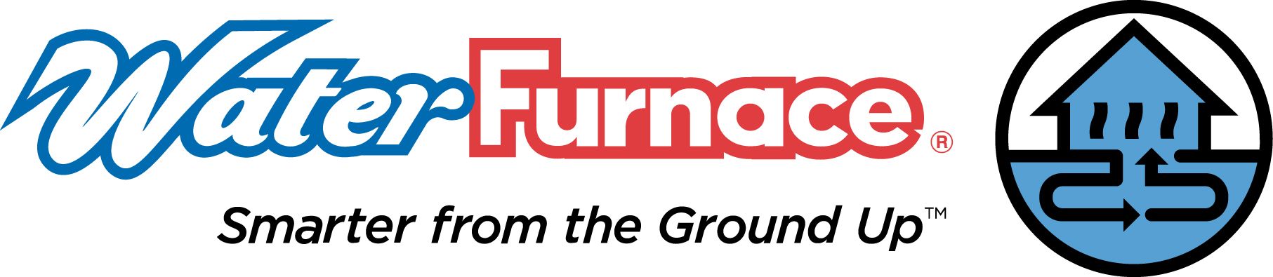 The logo for water furnace is smarter from the ground up
