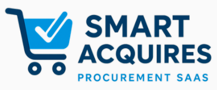 Logo with a blue shopping cart icon, checkmark, and text 