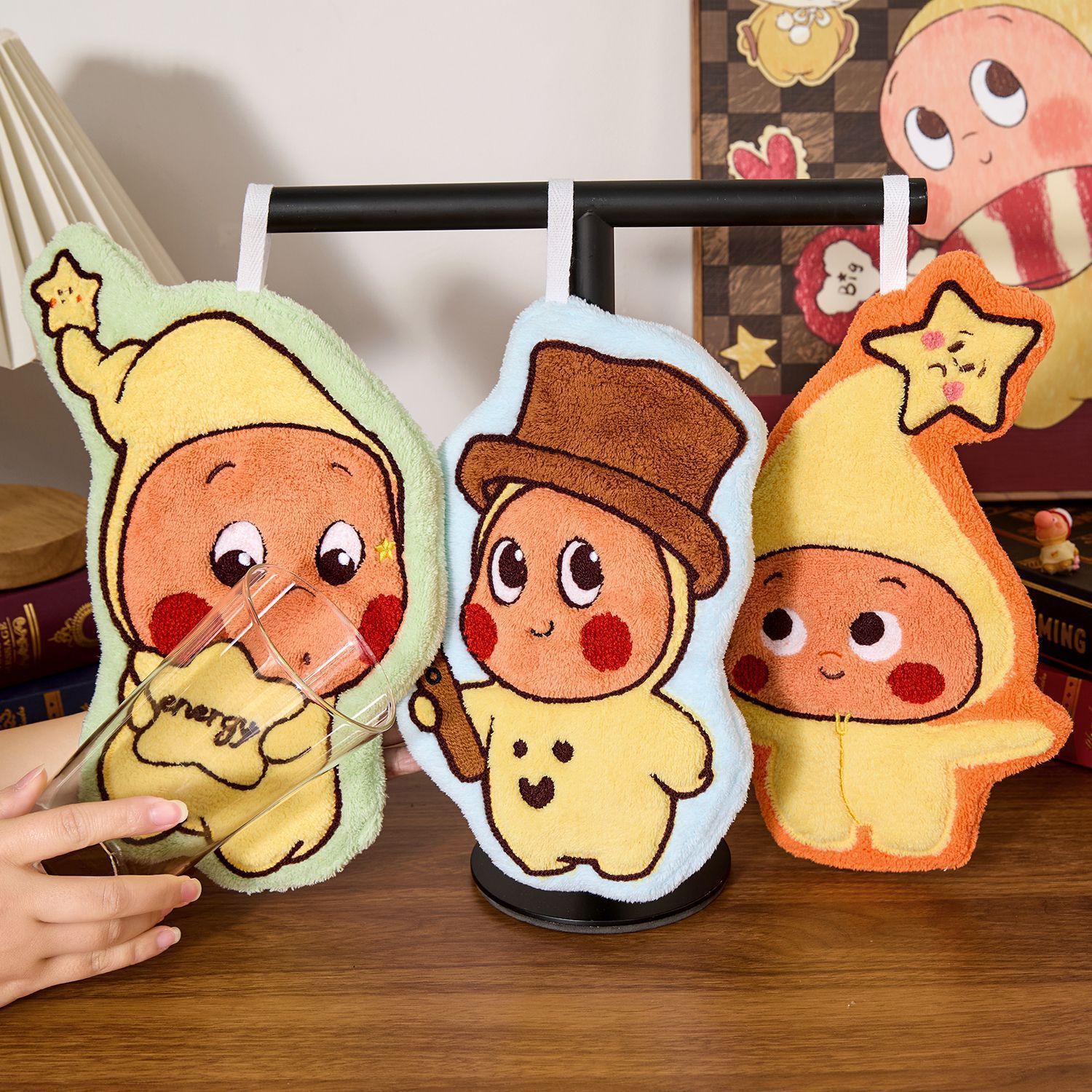 ? 翻玩星星人珊瑚絨擦手巾｜柔軟吸水款（3入組）