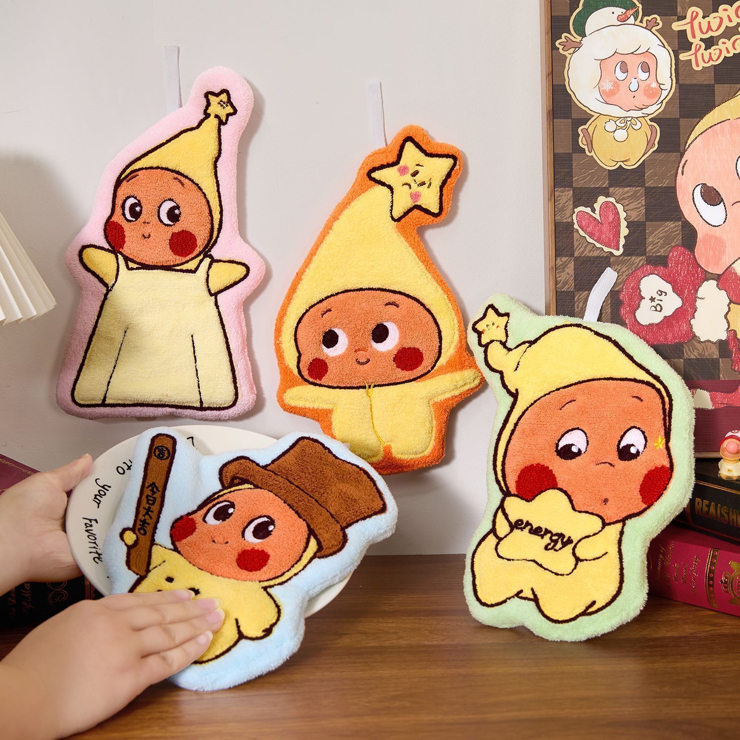 ? 翻玩星星人珊瑚絨擦手巾｜柔軟吸水款（3入組）