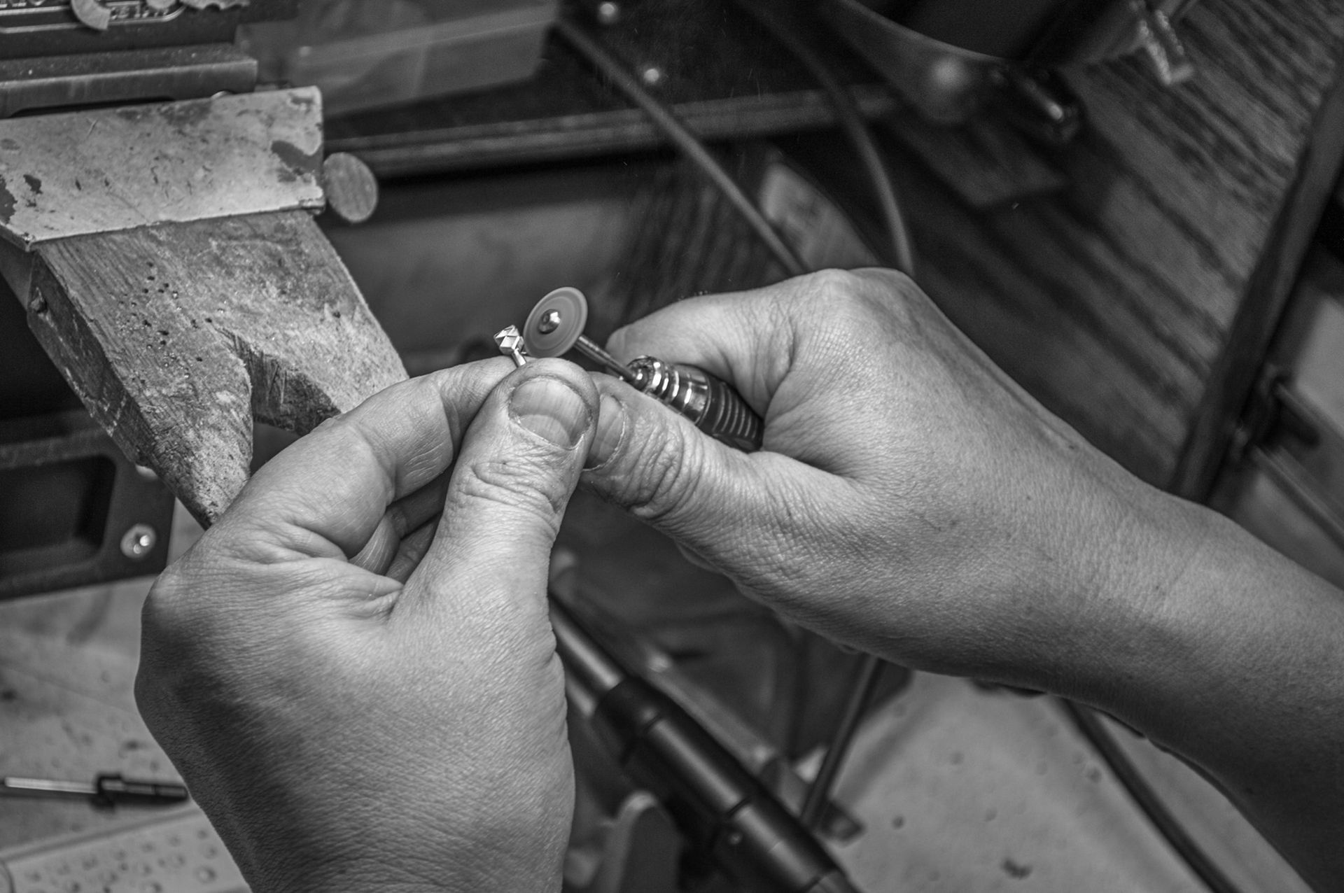 Stack of Gold Rings with Diamonds — Hanover, PA — Ashley Lauren Custom Jewelers Stack of Gold Rings with Diamonds — Hanover, PA — Ashley Lauren Custom Jewelers