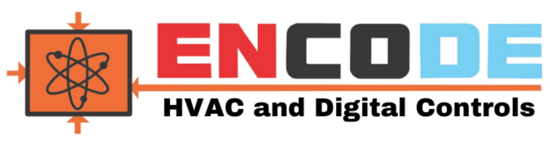 ENCODE logo with orange atom icon and tagline “Energy Control Devices” in red, black, and blue.