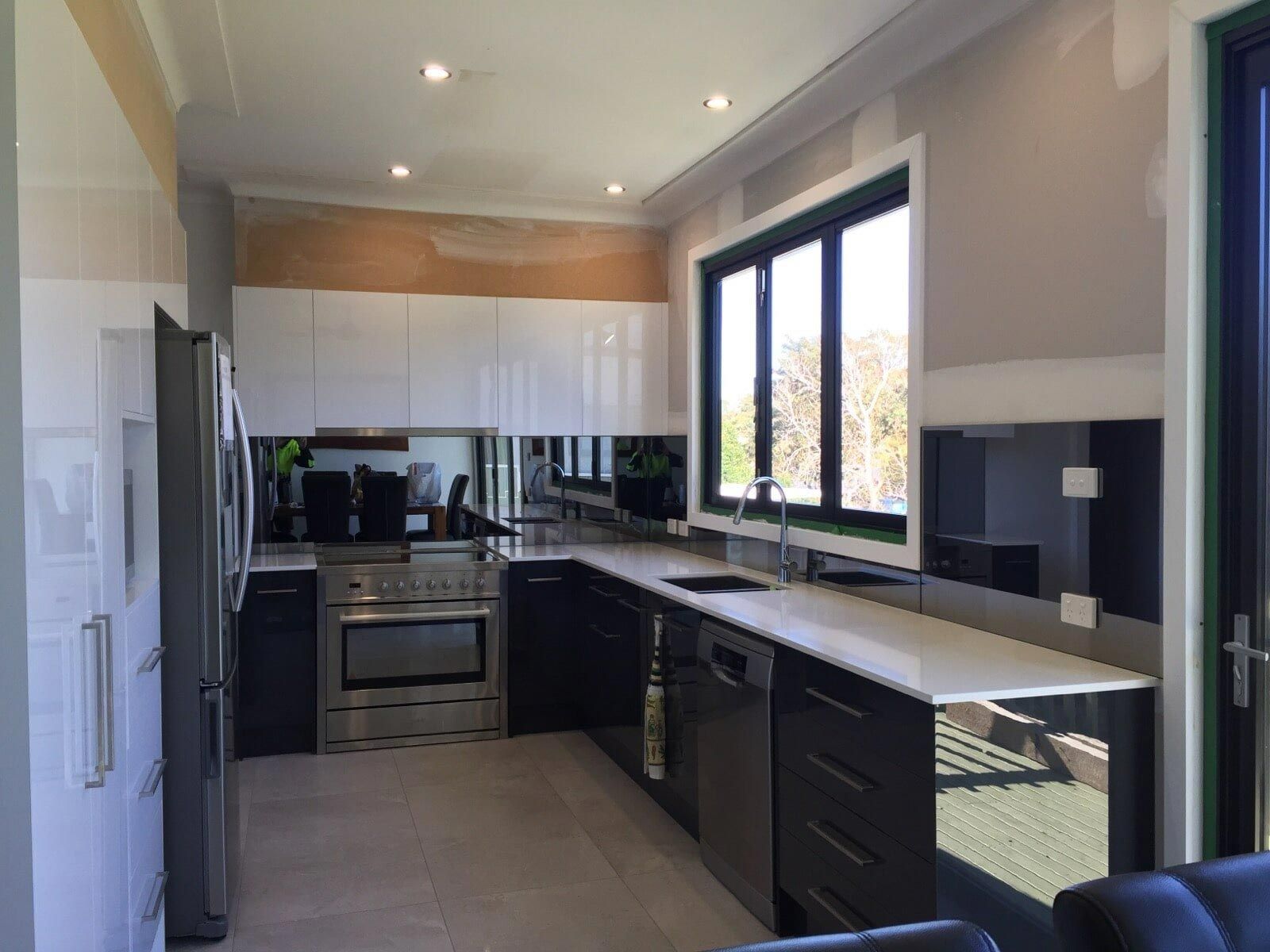 Black Glass Splashback
