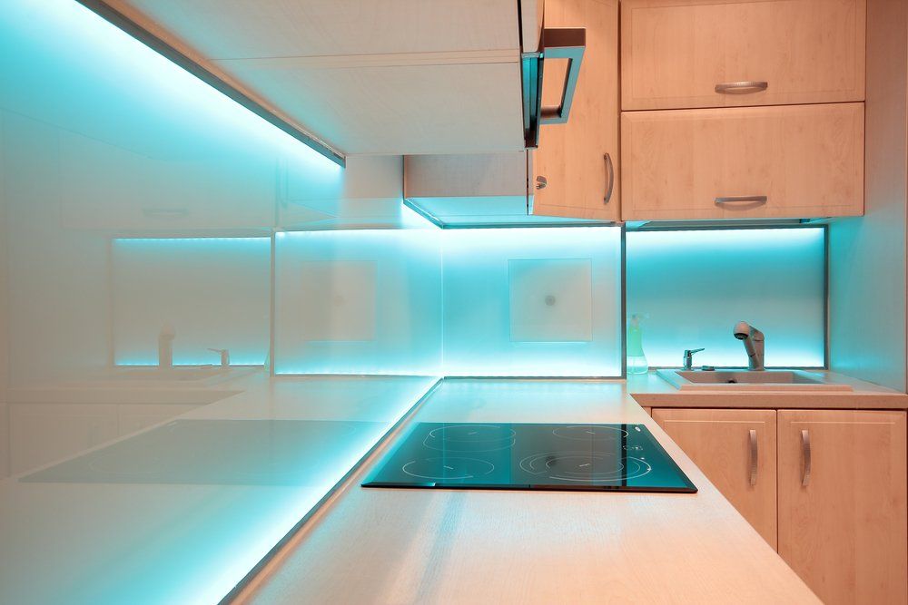 Splashback With Led Strip — Splashbacks in Central Coast, NSW