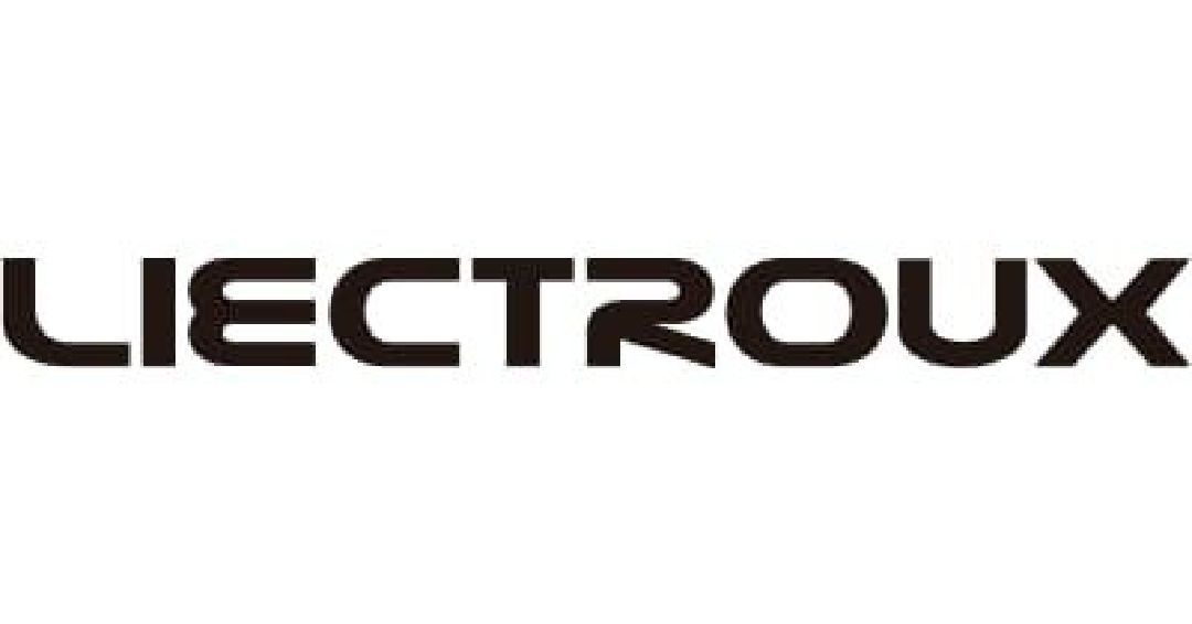 O logotipo da liecroux é preto e branco em um fundo branco.