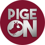 A logo for pigeon consertos e servicos inteligentes