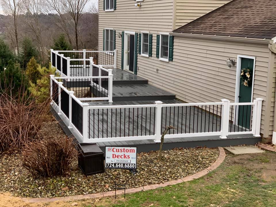 Finished Custom Floor Deck With Fence — Greensburg, PA — Pevarnik Construction