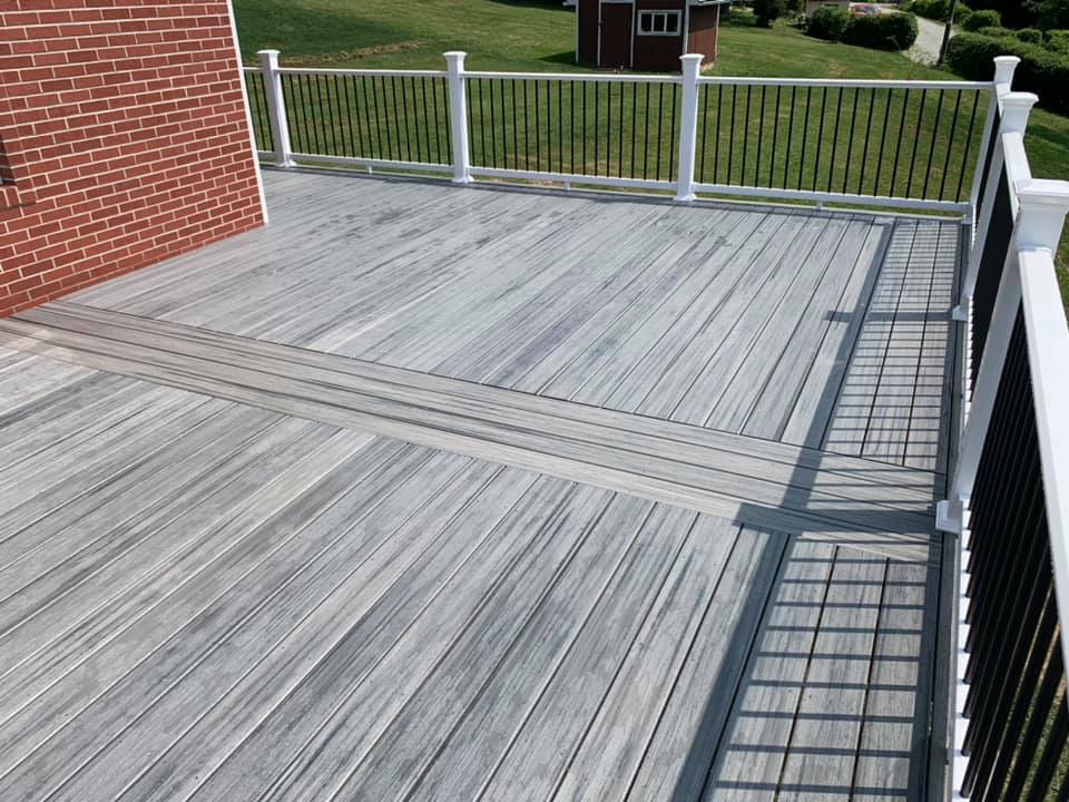 Finished Grey Wood Deck — Greensburg, PA — Pevarnik Construction