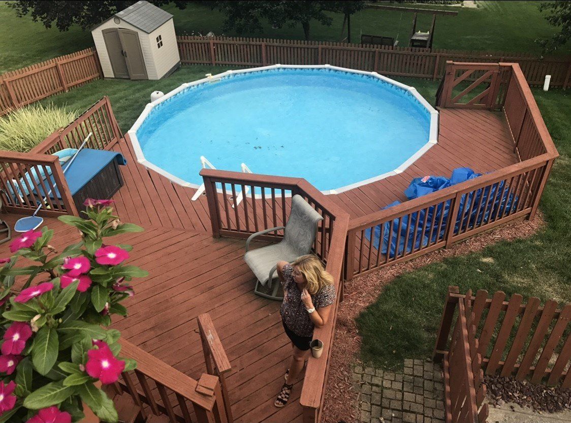 Pool Deck Before — Greensburg, PA — Pevarnik Construction