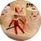 A circle filled with toilet paper rolls and a monkey on a shelf.