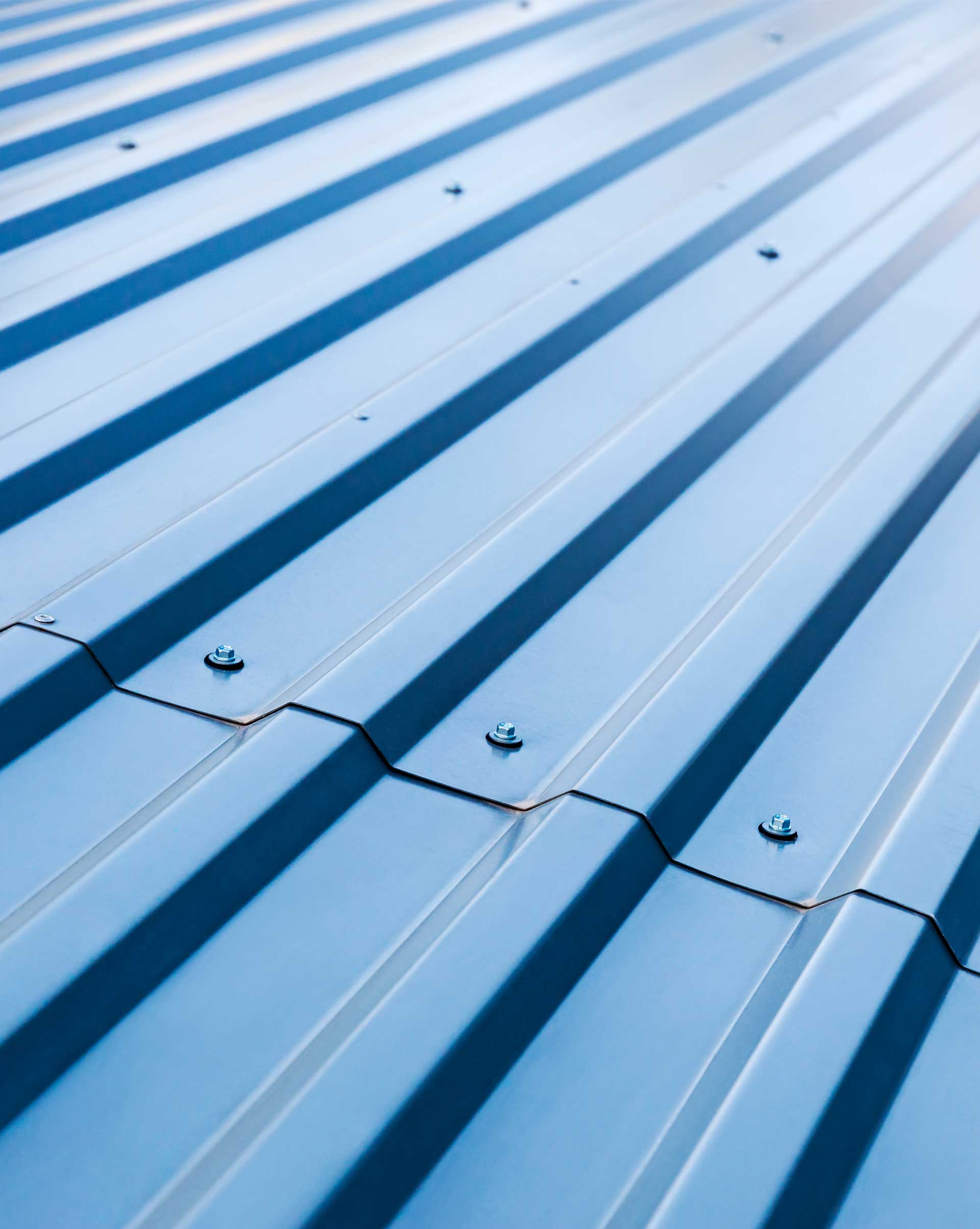 Blue Corrugated Metal Roof — Powells Point, NC — Coastal Roofing & Siding Inc