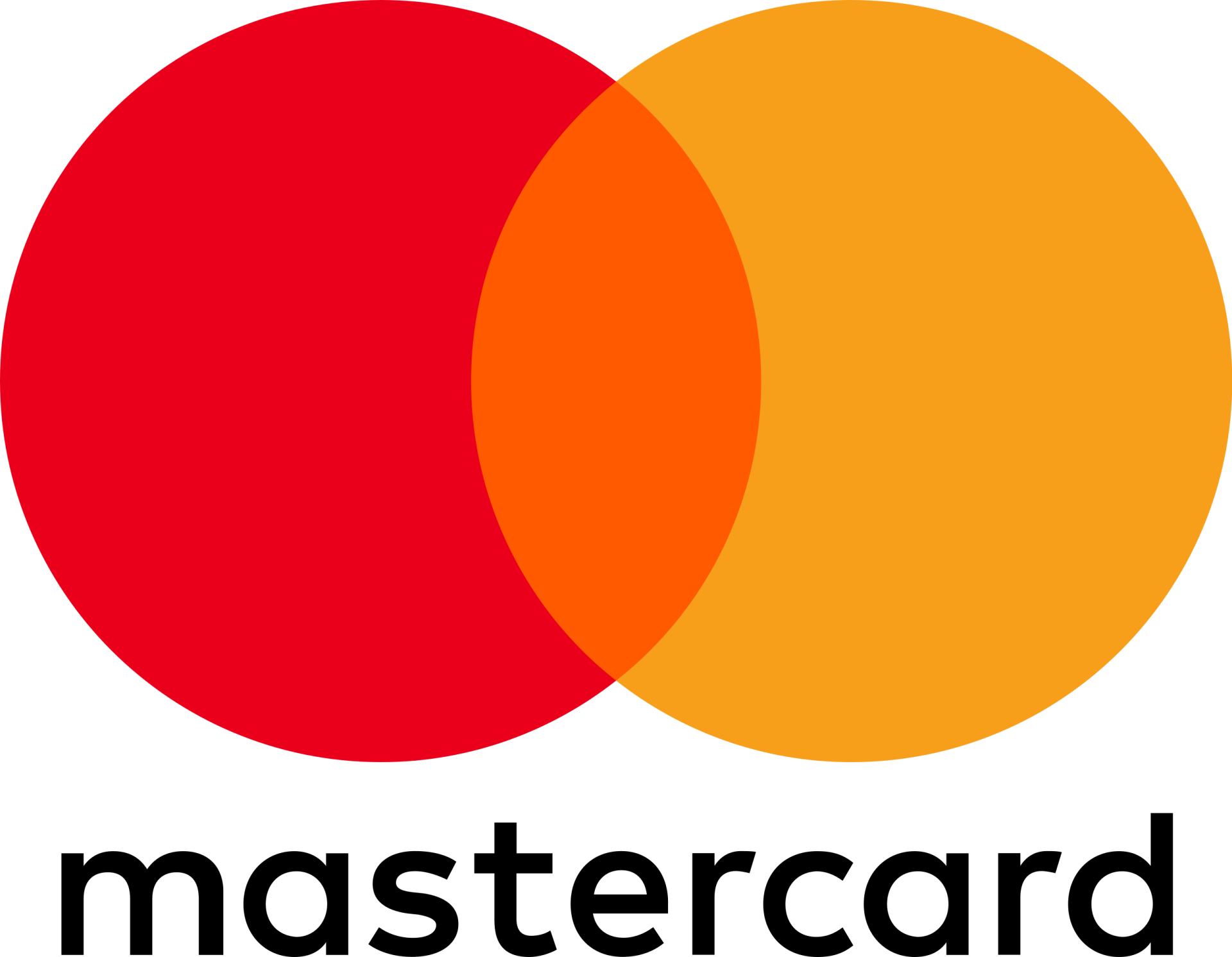 A red and orange circle with the word mastercard on it.