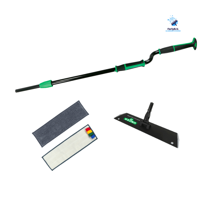 UNGER vlakmop set met s-vormige steel