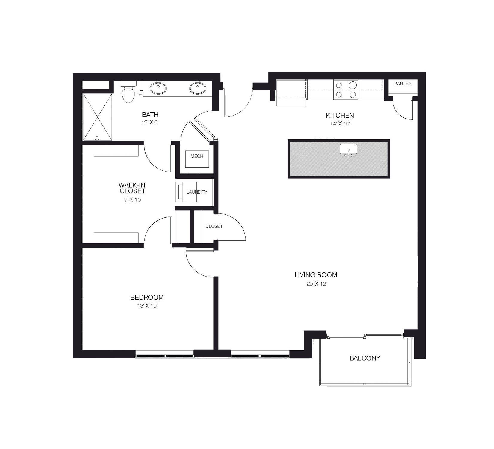 1 bedroom