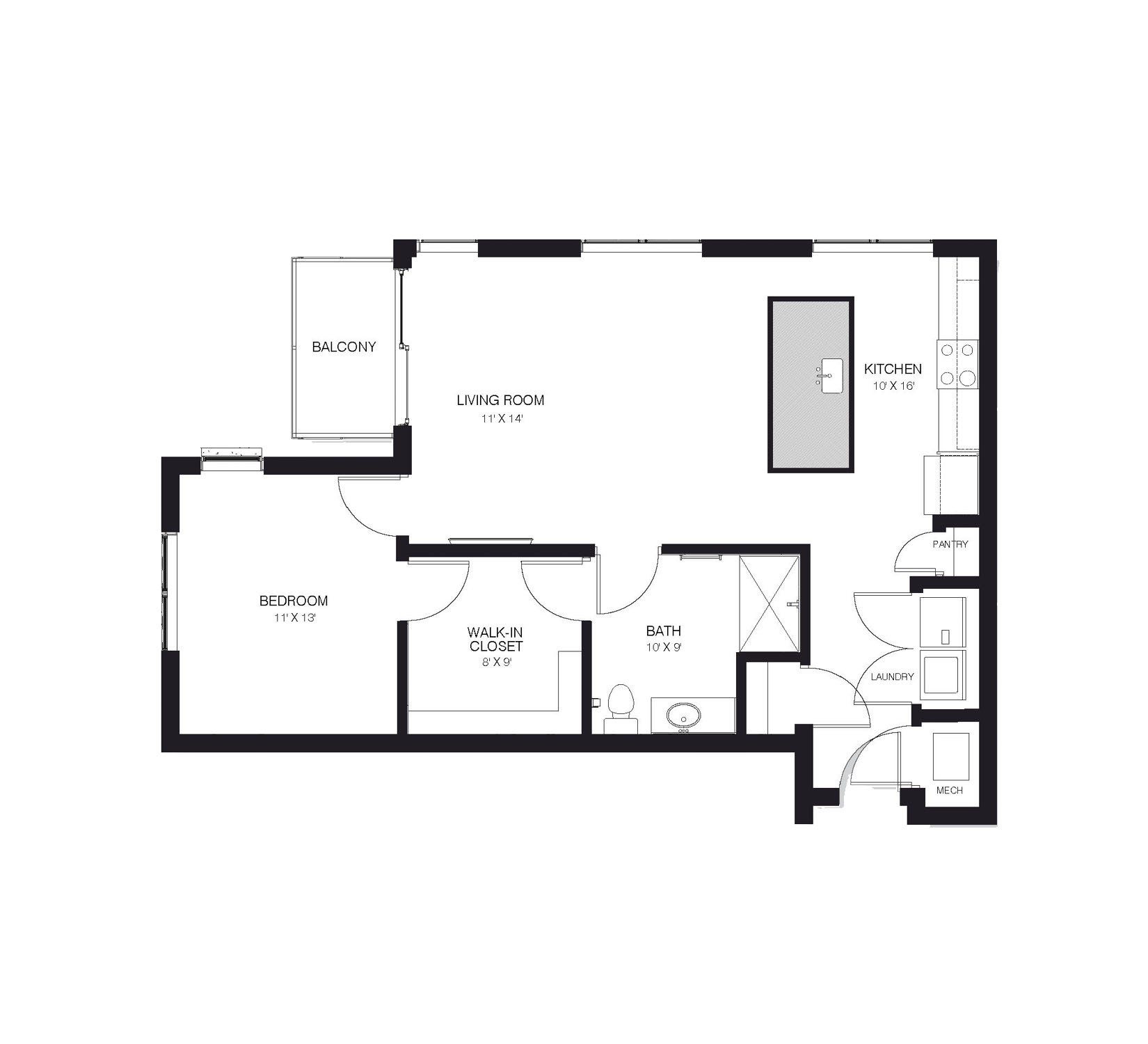 1 bedroom
