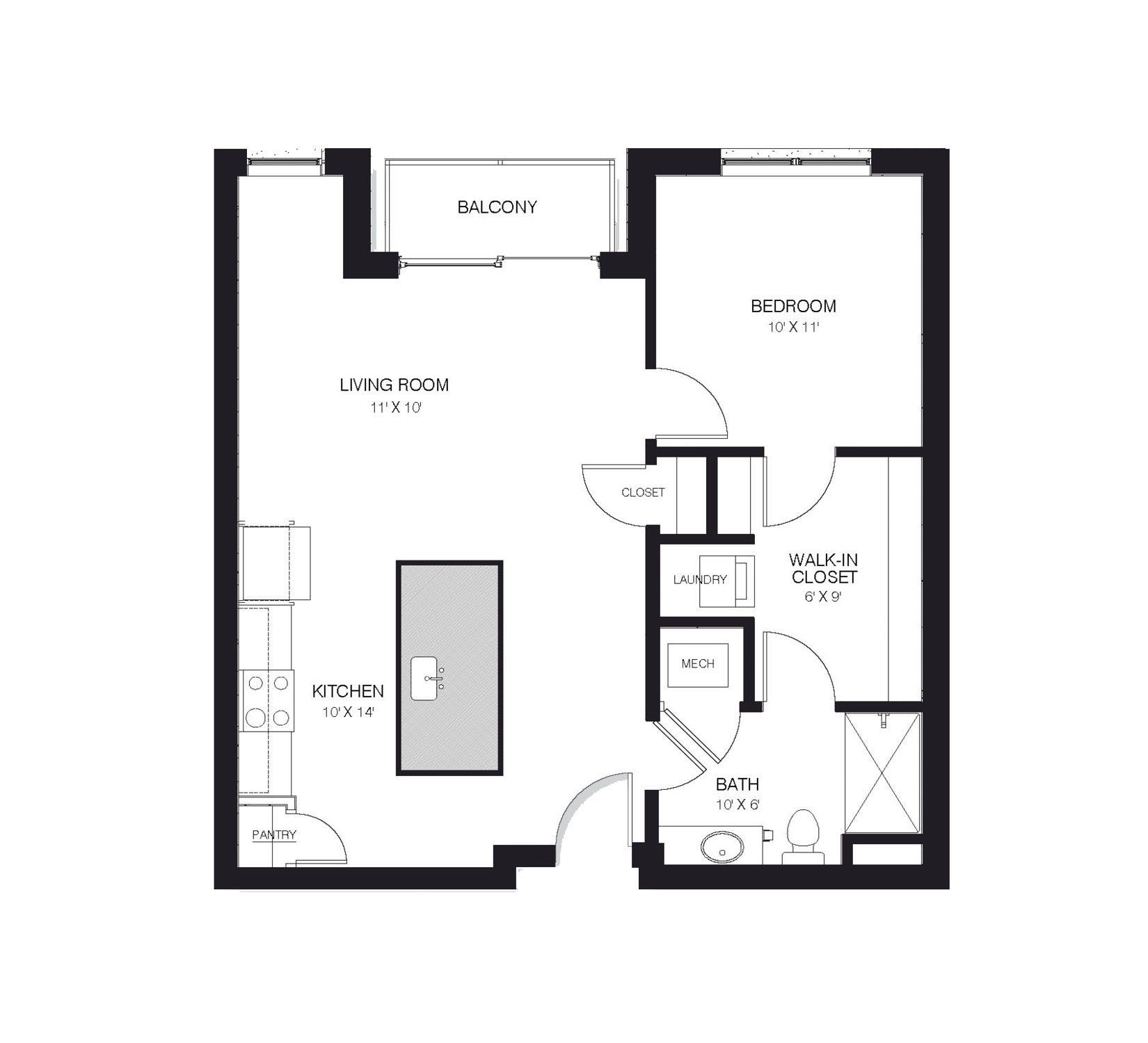 1 bedroom