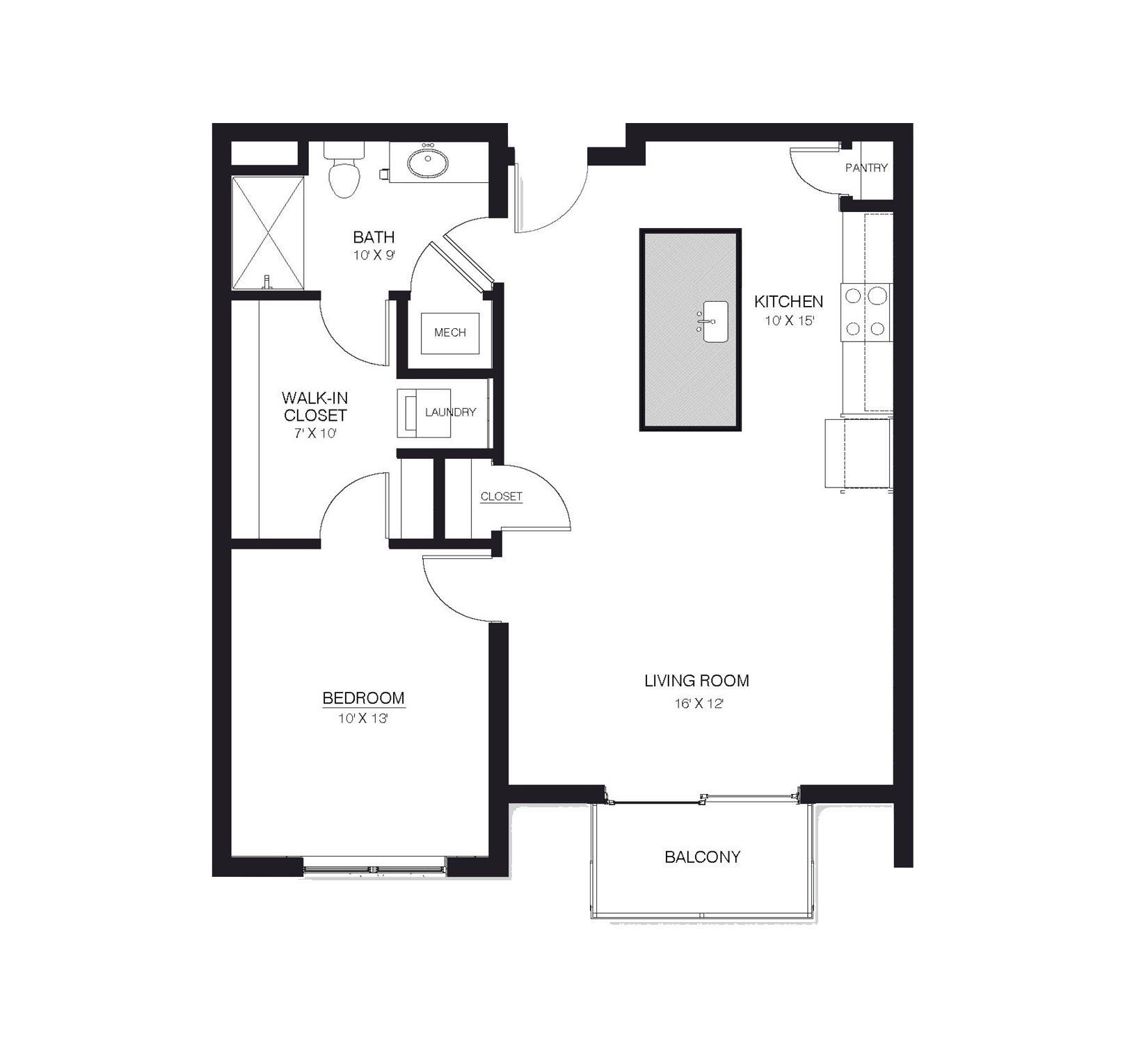 1 bedroom