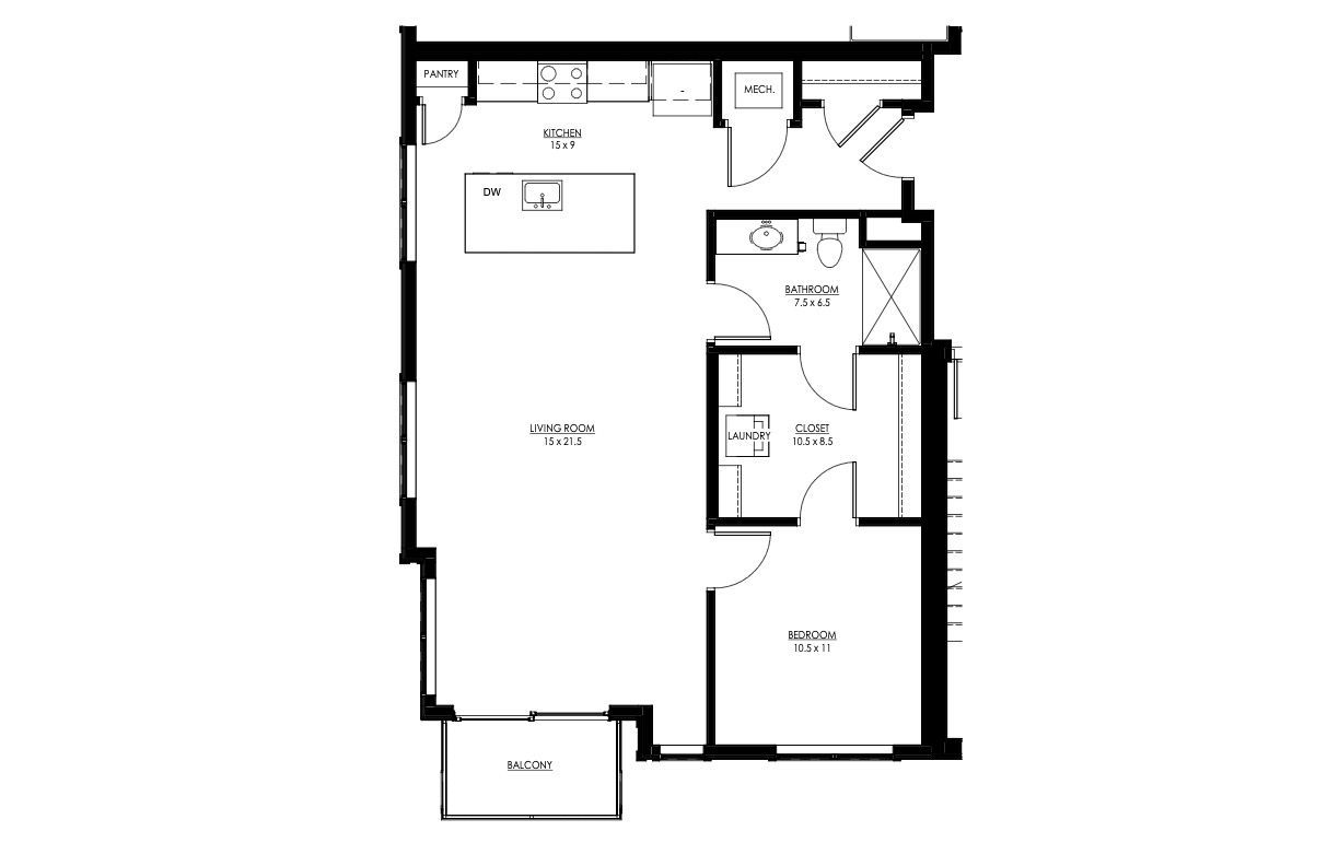 1 bedroom