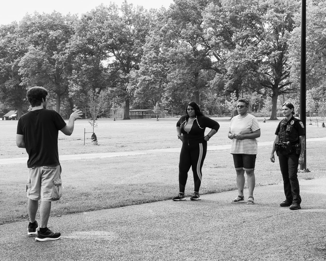 City of Warren Police + Community Trust Initiative filming of B-Roll at Perkins Park. 