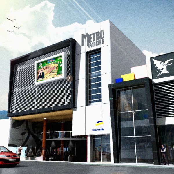 Una impresion artistica del edificio de estacionamiento del metro