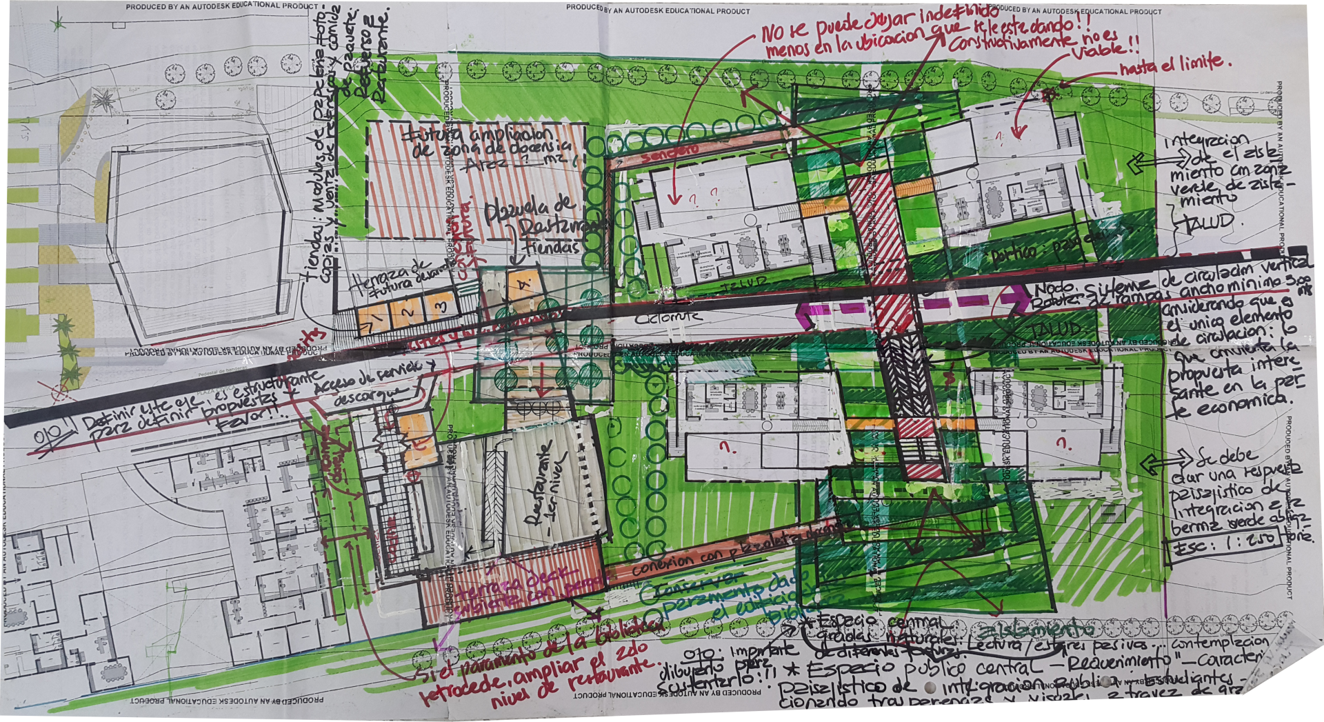 Un dibujo de una ciudad con muchos edificios y árboles