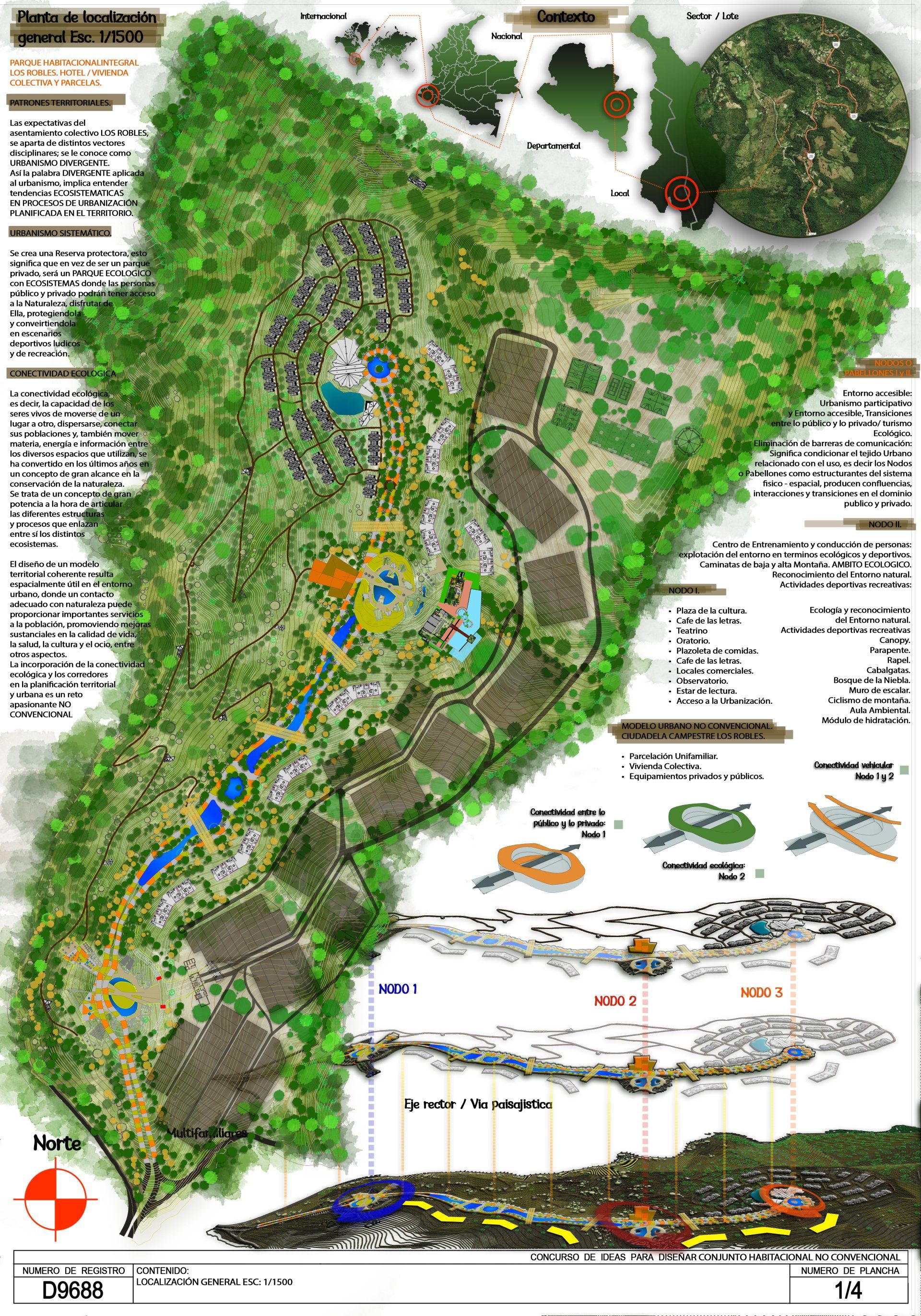 Un mapa de un bosque con muchos árboles.