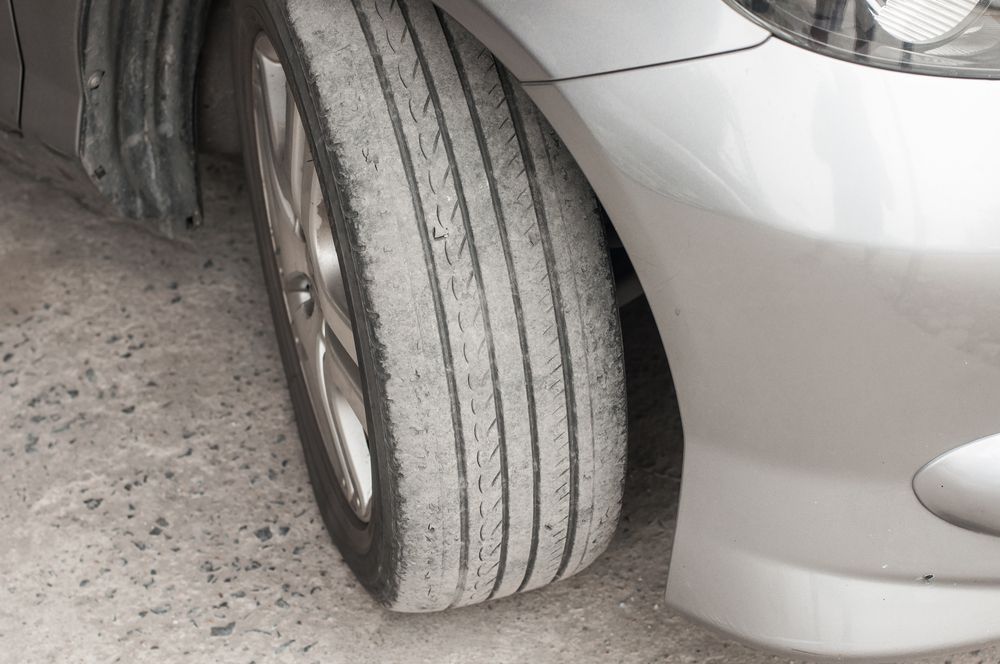 A Close Up of a Car Tire on a Concrete Surface — Turbo's Tyres Pty Ltd In Humpty Doo, NT