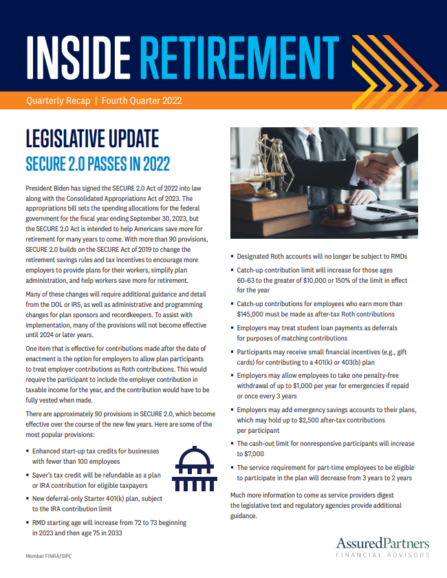 Inside Retirement Q3 2022 Newsletter