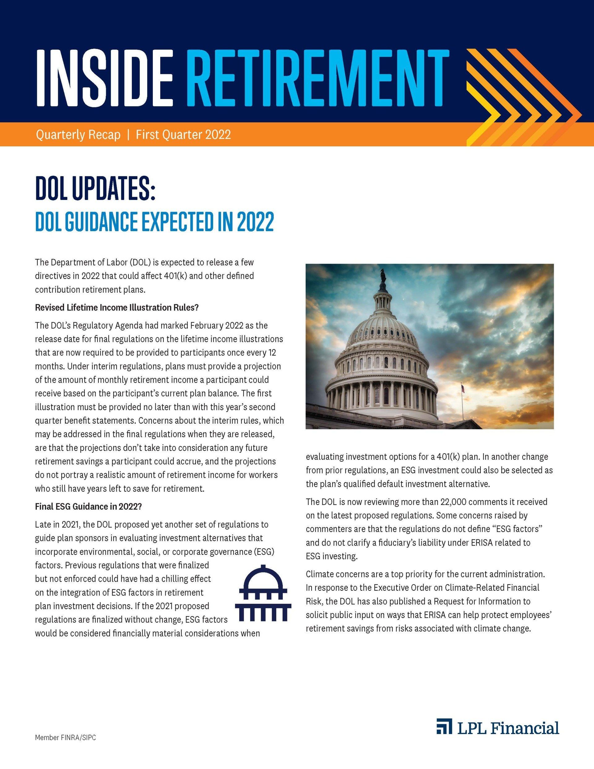 Inside Retirement Q3 2021 Newsletter